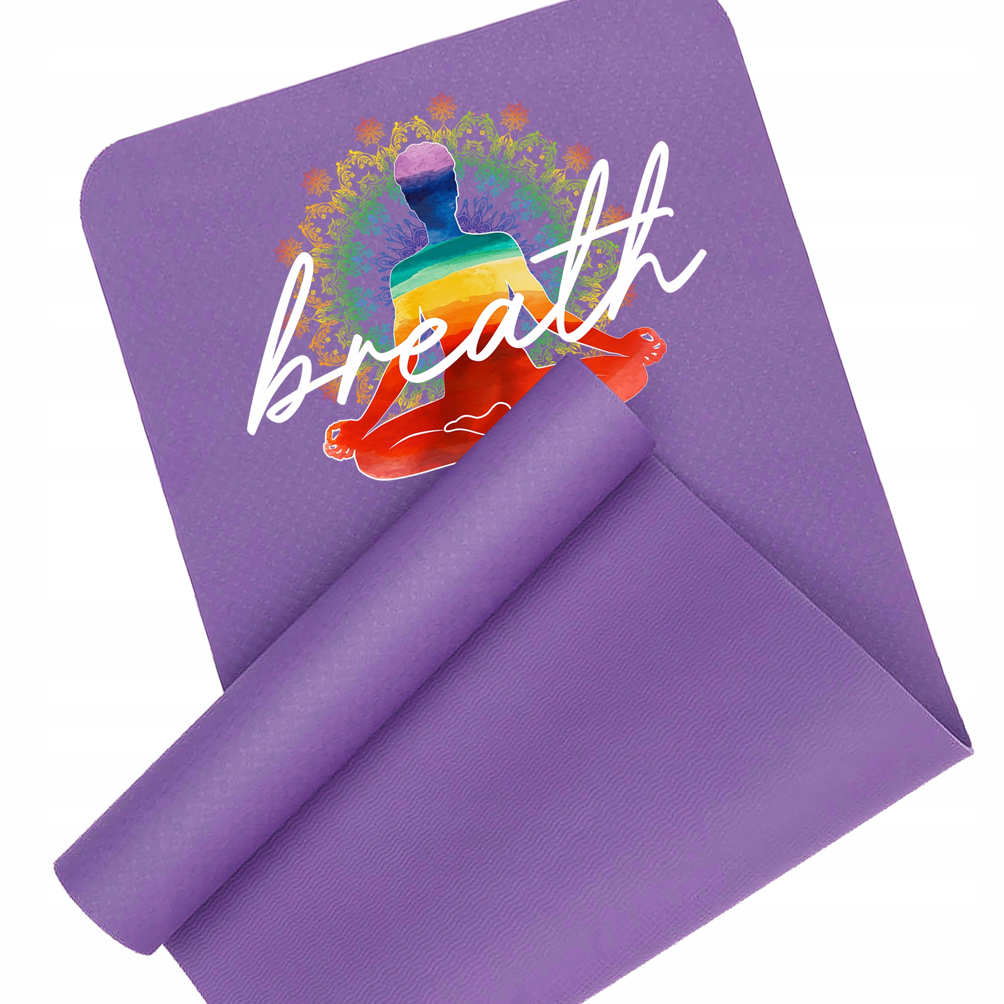 Mata Do Ćwiczeń Fioletowa Fitness Joga Breath Namaste Karimata Treningowa
