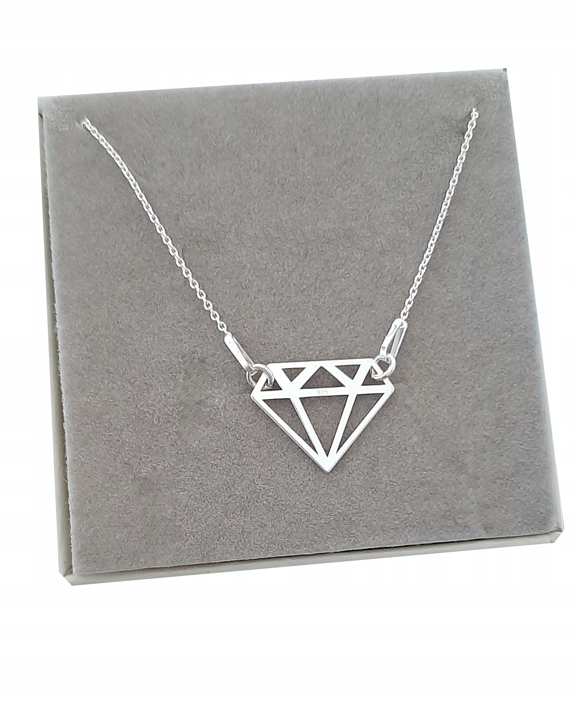 

Naszyjnik celebrytka Diament diamencik srebro 40cm