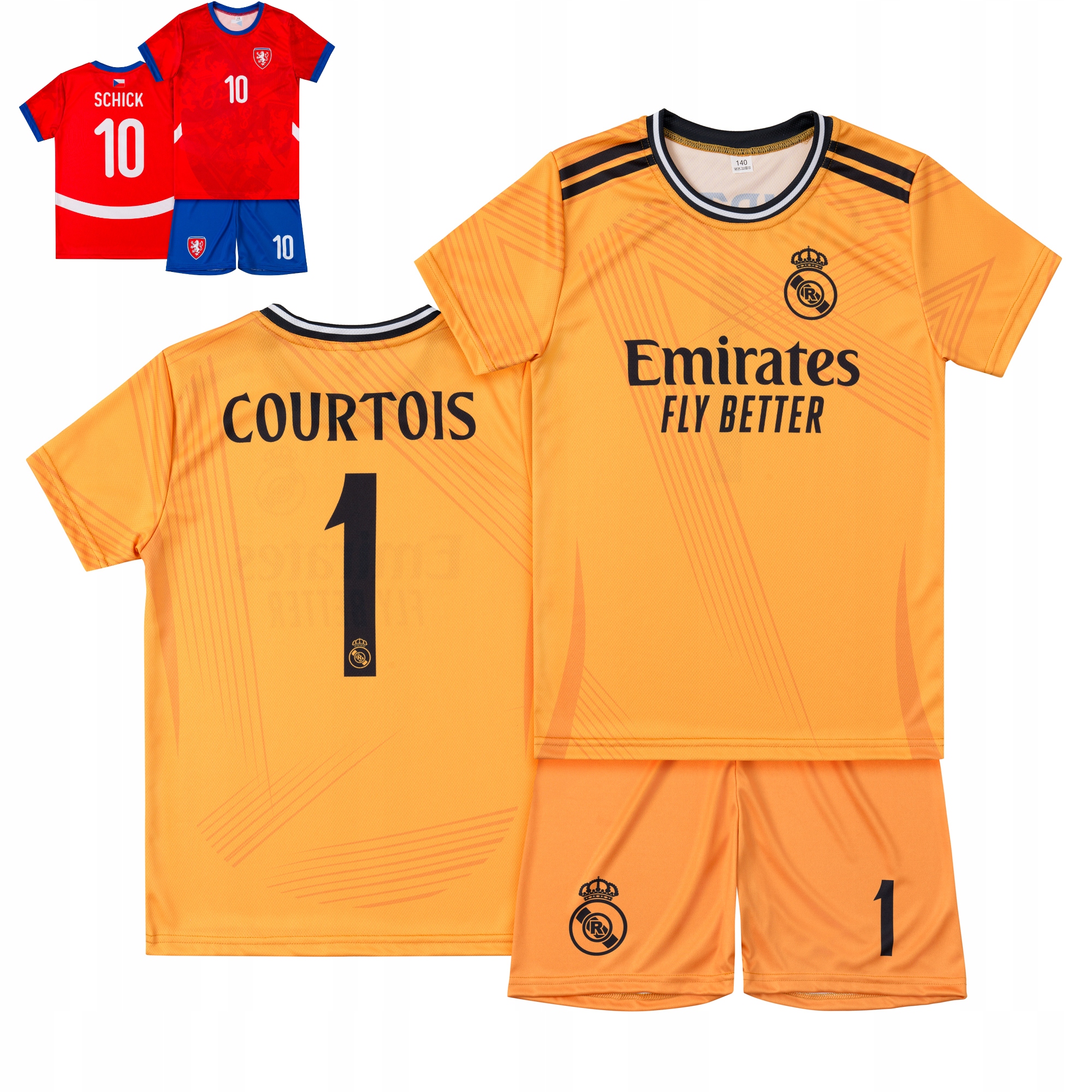 Fotbalové oblečení Courtois a Schick vel 122