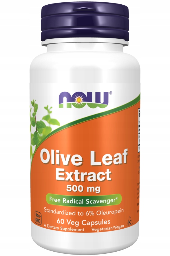 

Now Olive Leaf Liść Oliwny 500mg Odporność 60 vcap