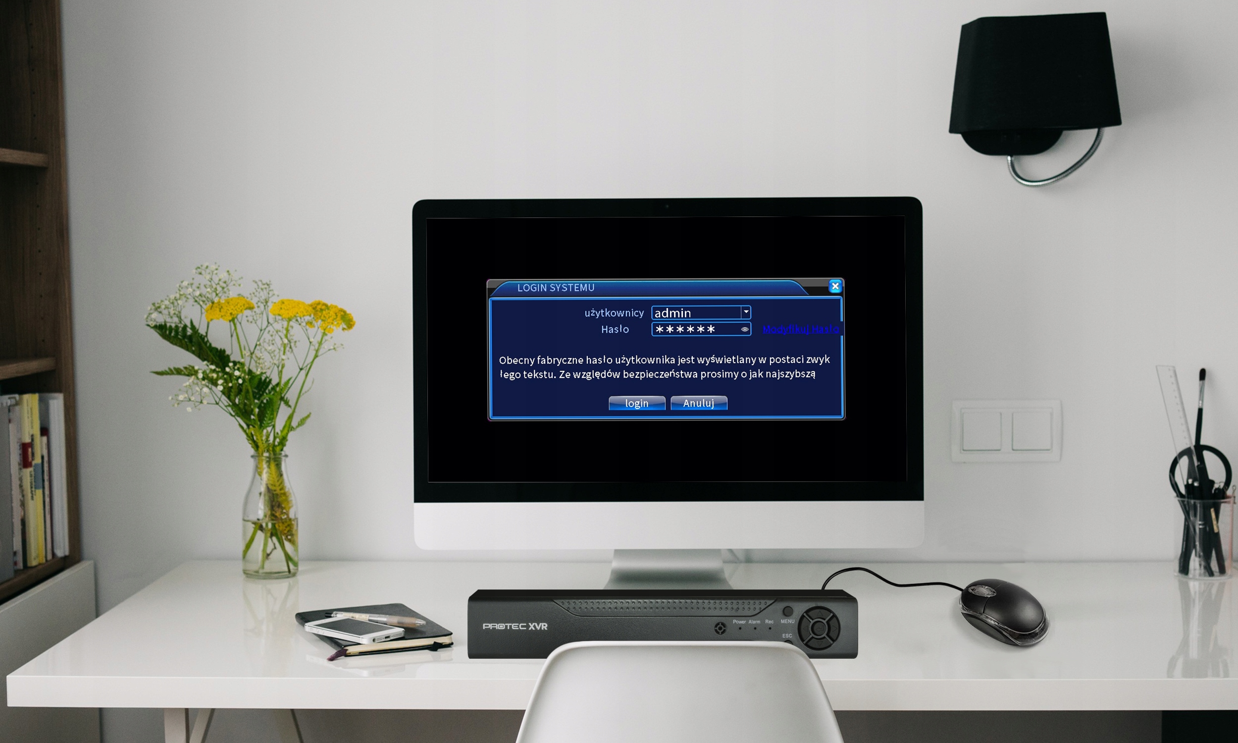 ZESTAW DO MONITORINGU 3 KAMERY MOCNY OBRAZ W NOCY Pojemność zainstalowanego dysku 1 TB