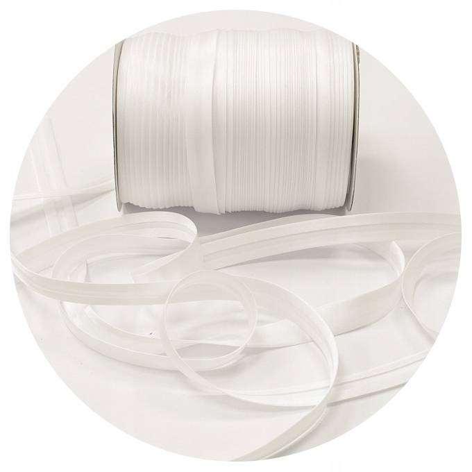 LAMÓWKA ATŁASOWA LAMÓWKI 15 mm 130m BIAŁY