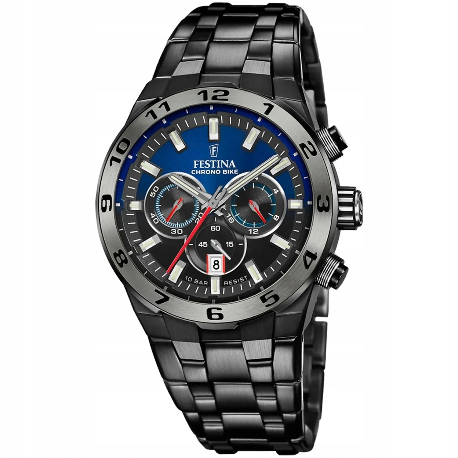 Pánské Hodinky Festina F20673/1 Chrono Bike 10BAR Černá Stopka Datumovka