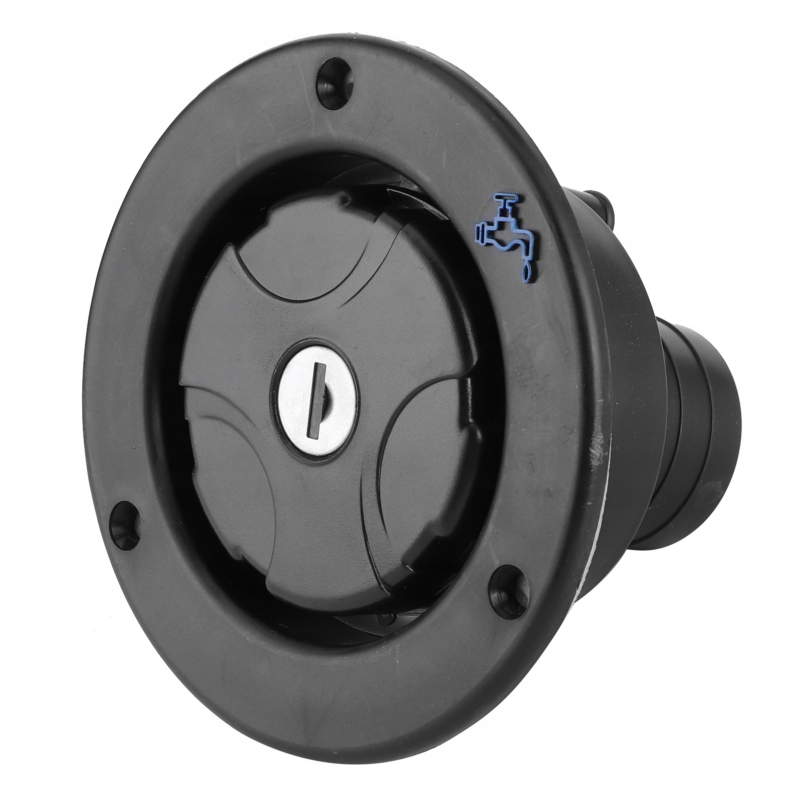 Korek wlewu wody do kampera 3 x 3 czarno-biały