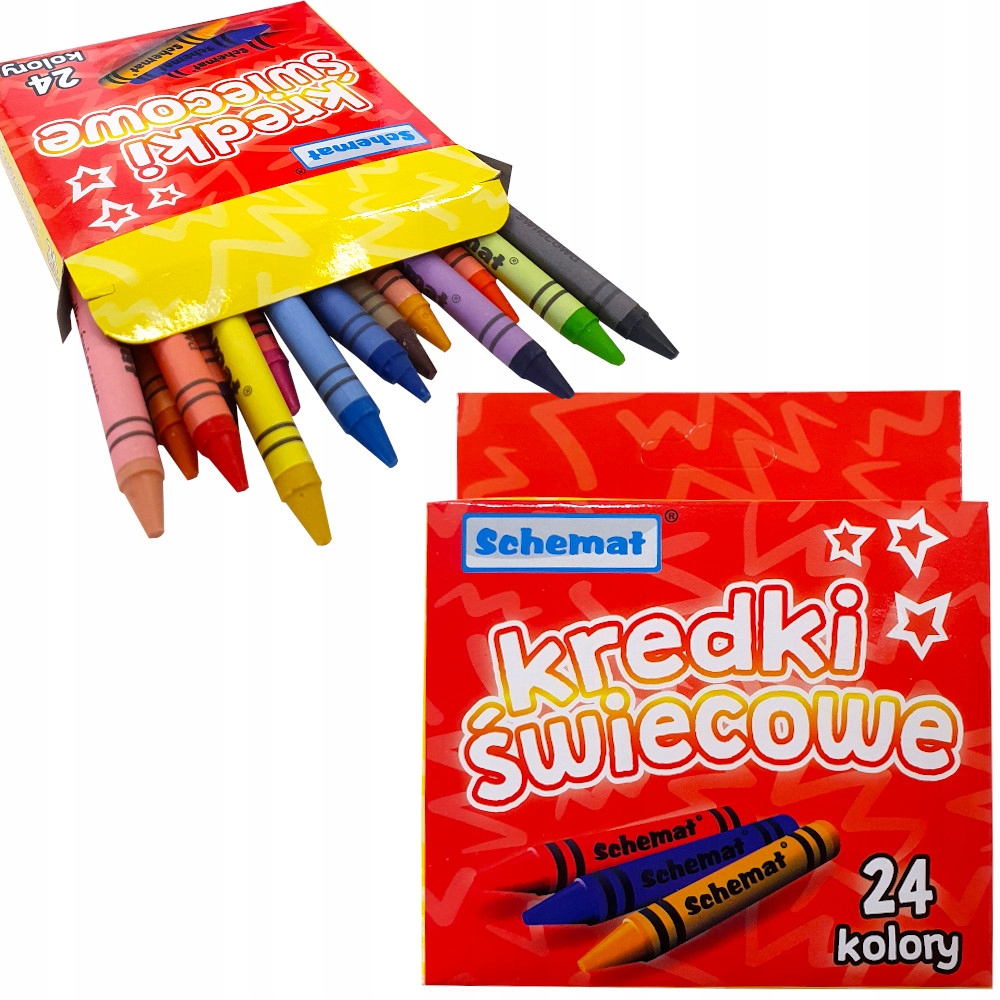Intensywne kolory kredek Schemat
