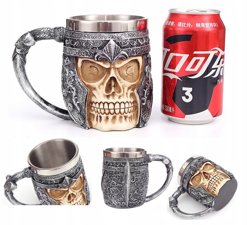

Kufel Kubek Czaszka Wikinga Stal Nierdzewna 350ml
