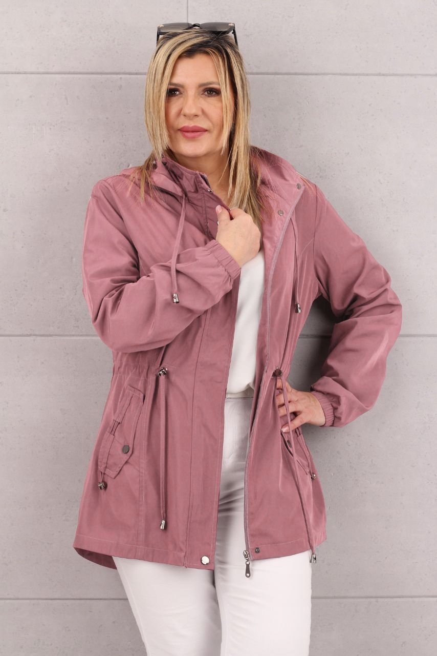 LEKKA KURTKA PARKA DAMSKA PRZEJŚCIOWA MODNA NA JESIEŃ DUŻE ROZMIARY Rozmiar 46