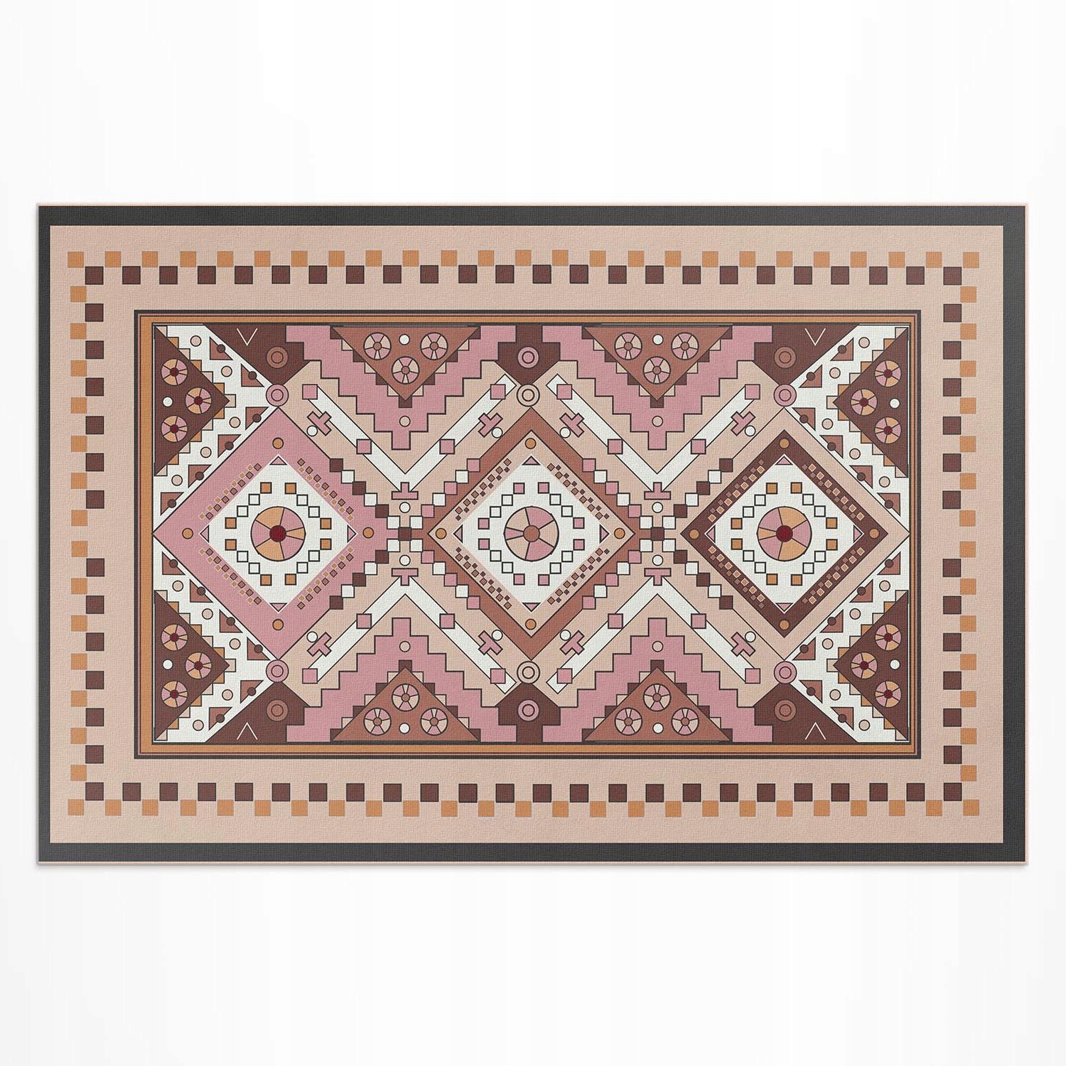 Balkonový Koberec Vinylový marocký design geometrický ornament 60x90 cm