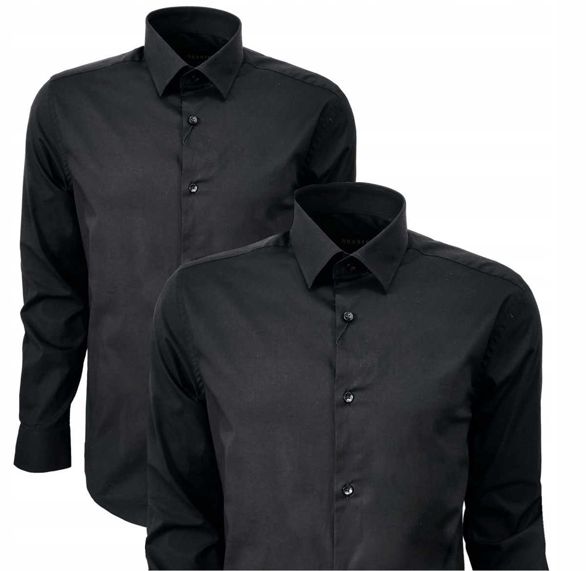 Pánská černá elegantní košile casual s potiskem, velikost L