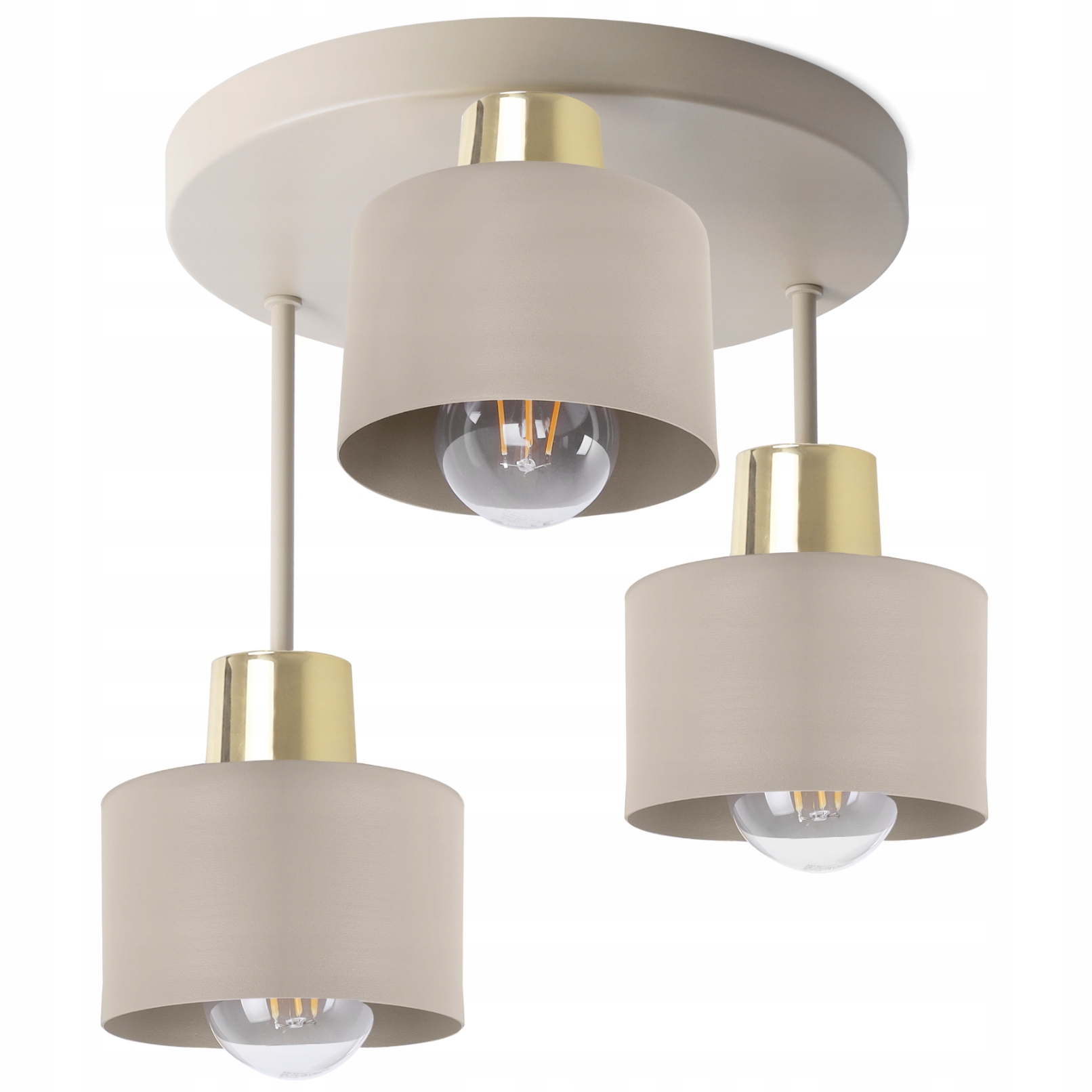 Závěsná Stropní Lustrová Lampa Panta Béžovo-zlatá Do Kuchyně Jídelny E27