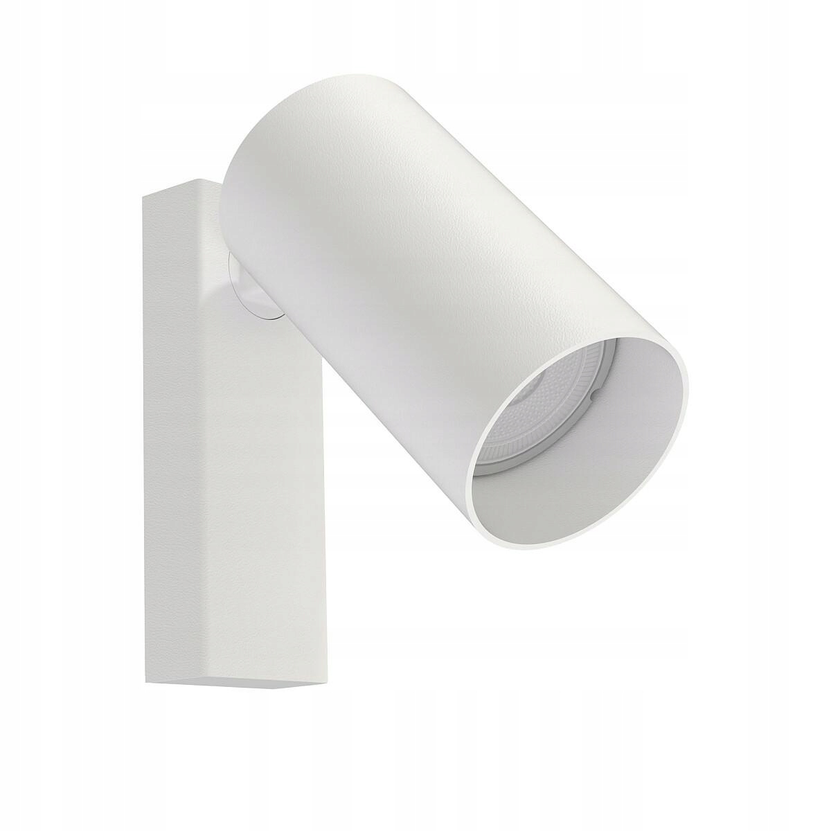 Kovová nástěnná lampa v bílé barvě s pohyblivým stínítkem, 1xGU10