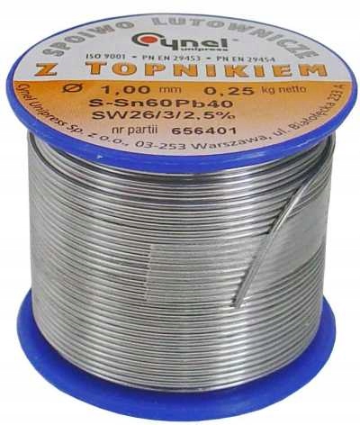 

Spoiwo Lut.z Kalafonią 1 0MM (rolka 250G) Cyna S-s