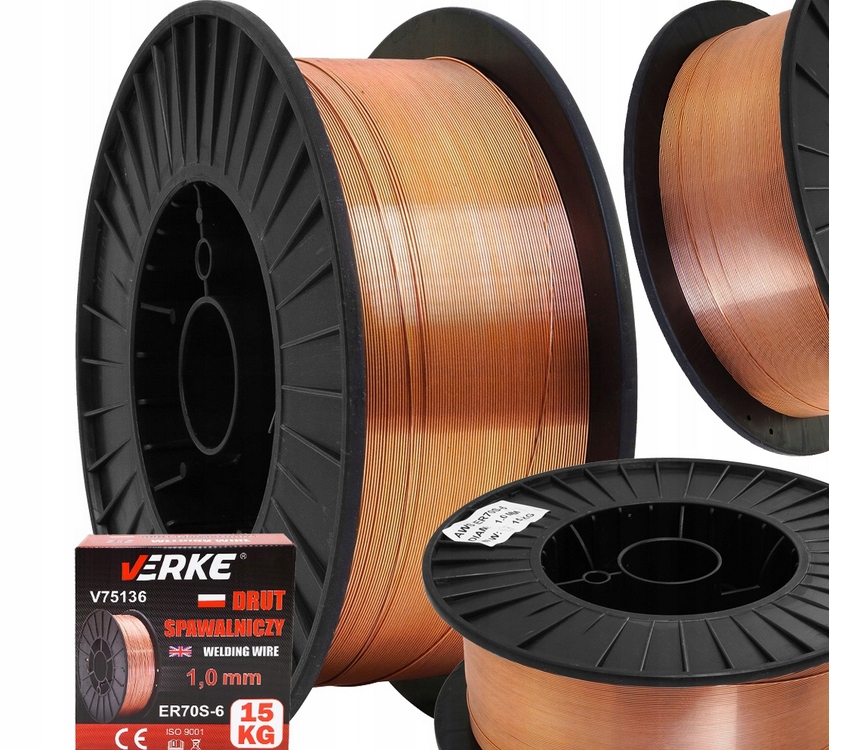 Drut Spawalniczy Migomatu Spawarki Miedziowany Mig/mag 1,0 15KG Szpula