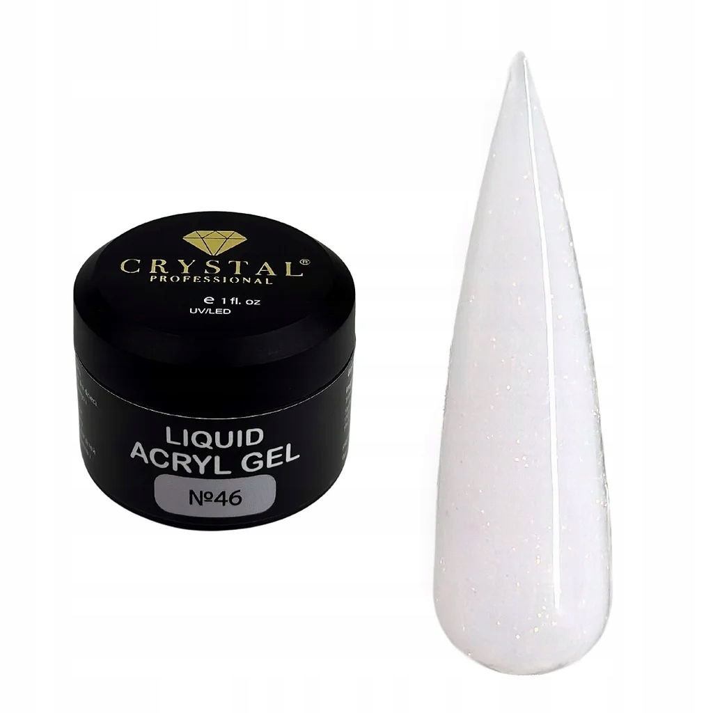 Liquid Acryl Gel #46 30 ml Crystal Professional Gel pro posílení nehtů
