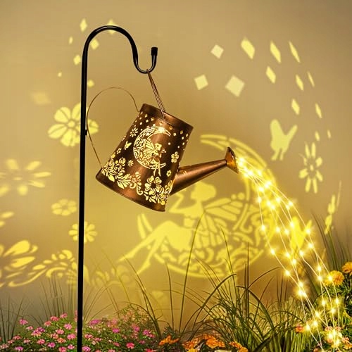 GIGALUMI Solarna Lampa Konewka Ogrodowa Wodoodporna Metalowa Dekoracja