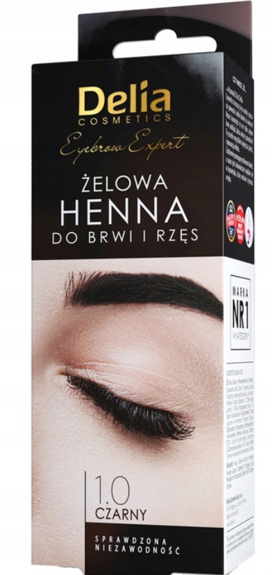 

Delia Żelowa Henna do Brwi i Rzęs 1.0 Czarna