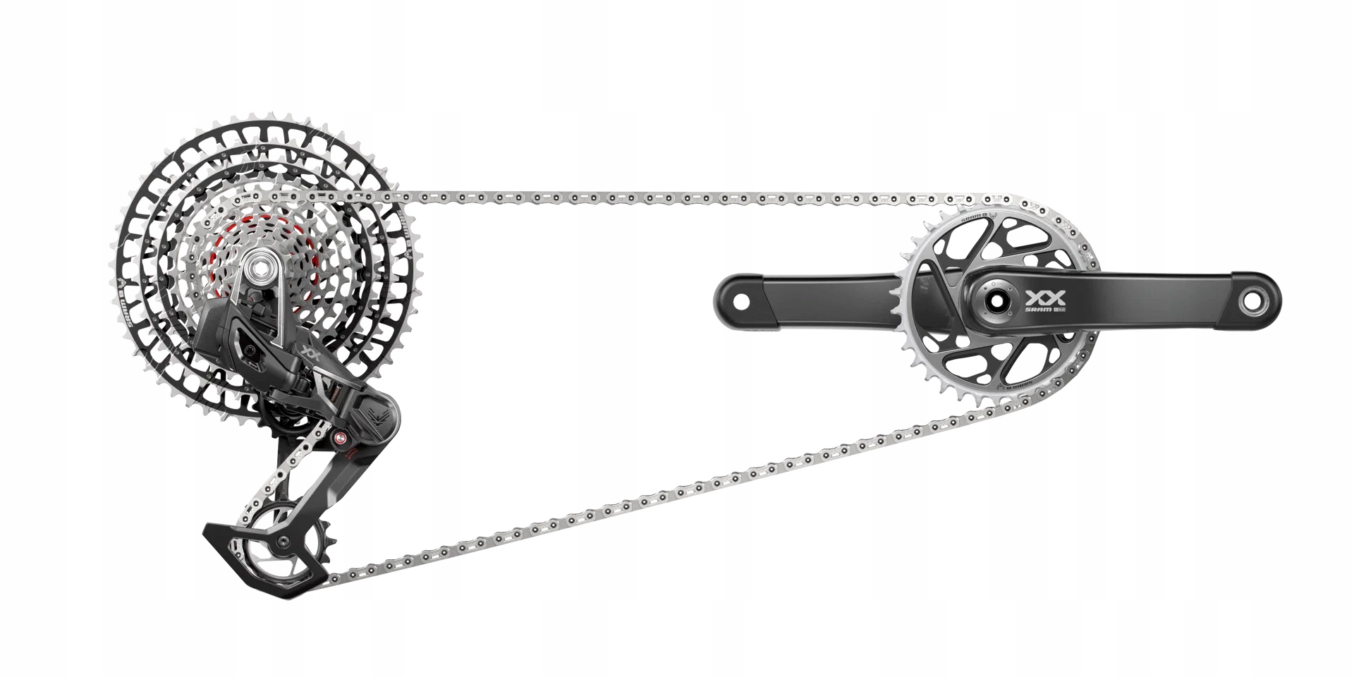 Sram Skupina řazení Sada Xxsl T- typ Eagle Axs Dub Mtb Wide, 175mm, 34z