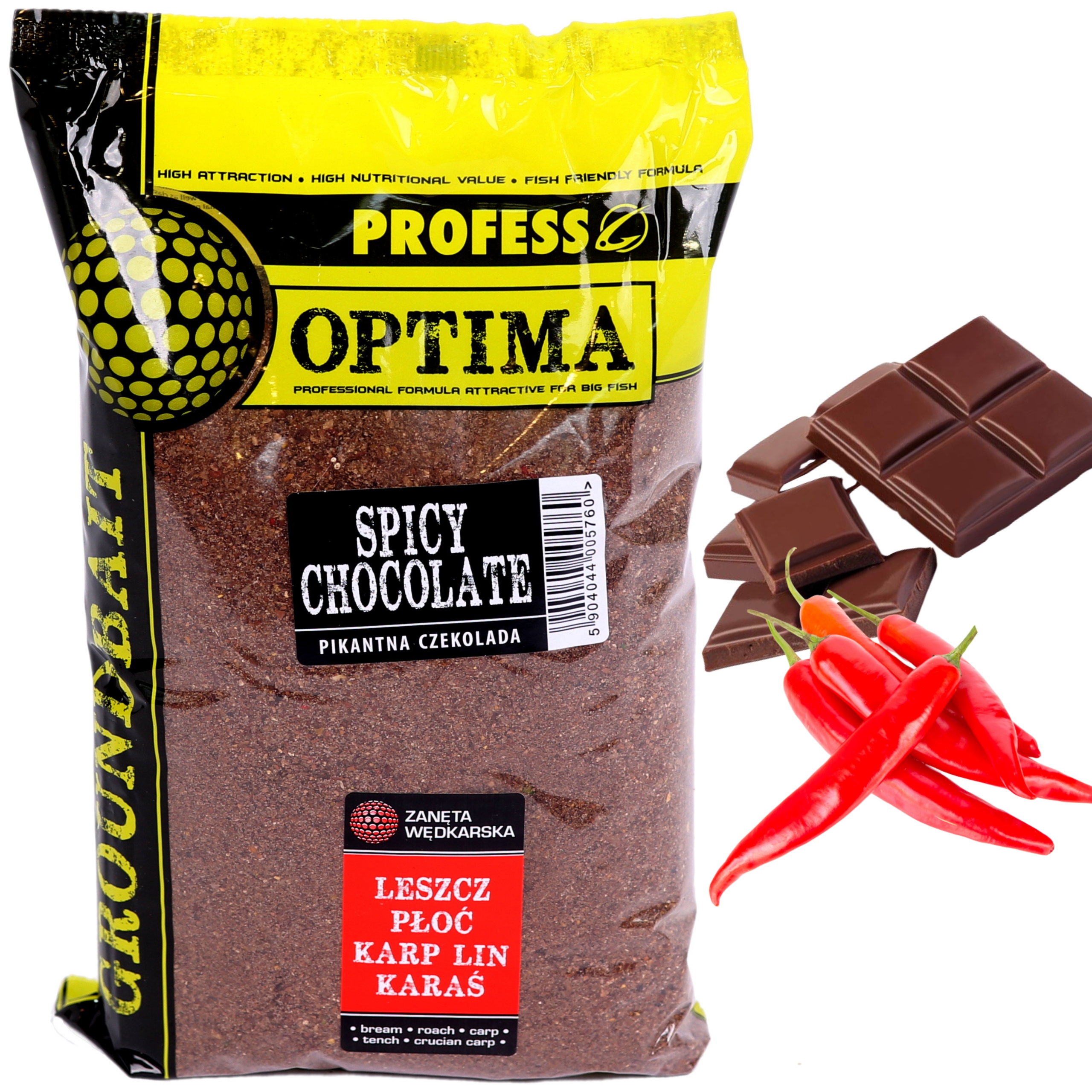 Zanęta PROFESS Optima 1kg PIKANTNA CZEKOLADA