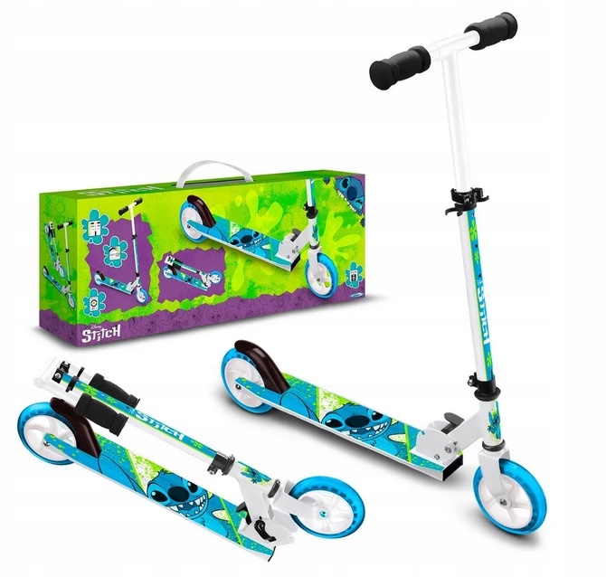 Stitch Duża Hulajnoga Dwukołowa Dla Dzieci Dwukołowa Składana Do 100 Kg