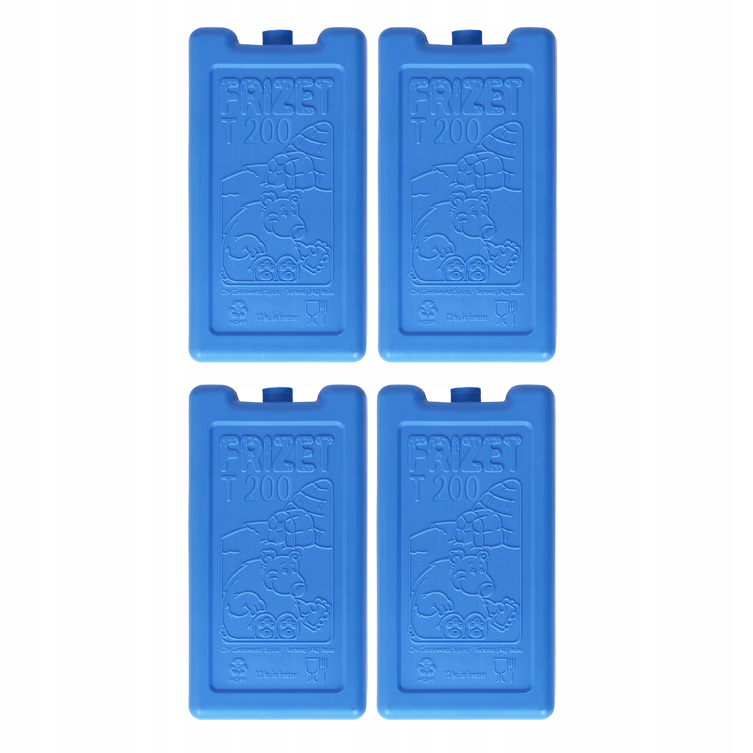 Wkłady chłodzące mrożące do lodówki plenerowej torby kempingowej 4x200ml