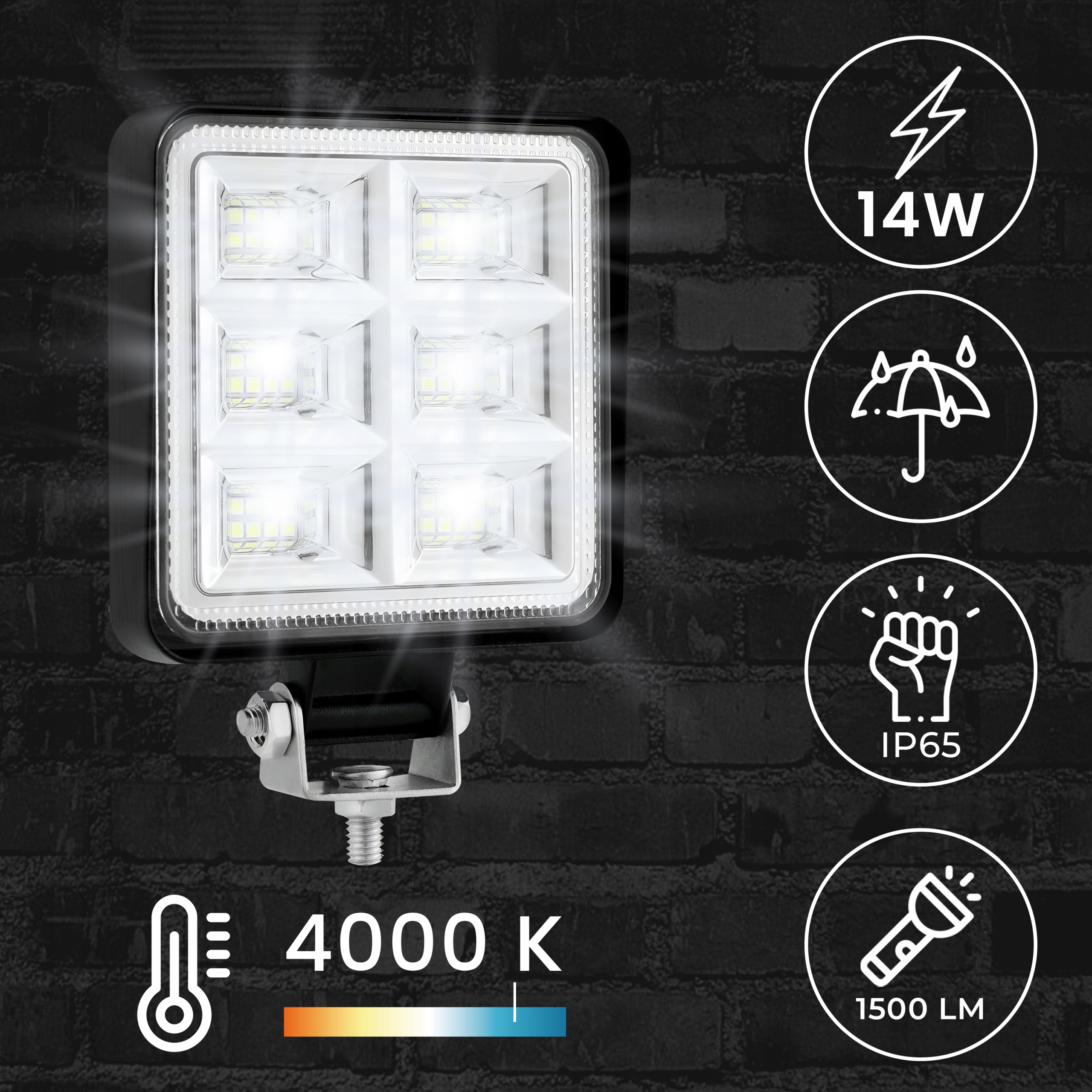 MOCNA LAMPA ROBOCZA LED SAMOCHODOWA 14W HALOGEN SMD 12V REFLEKTOR SZPERACZ Producent części Blow