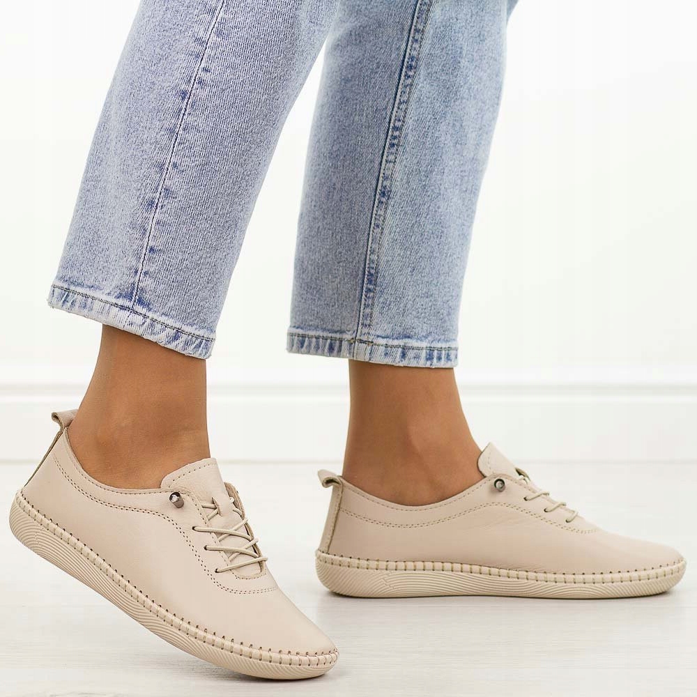 Sokolski Og 2023 Béžové Kožené Polobotky vel. 36