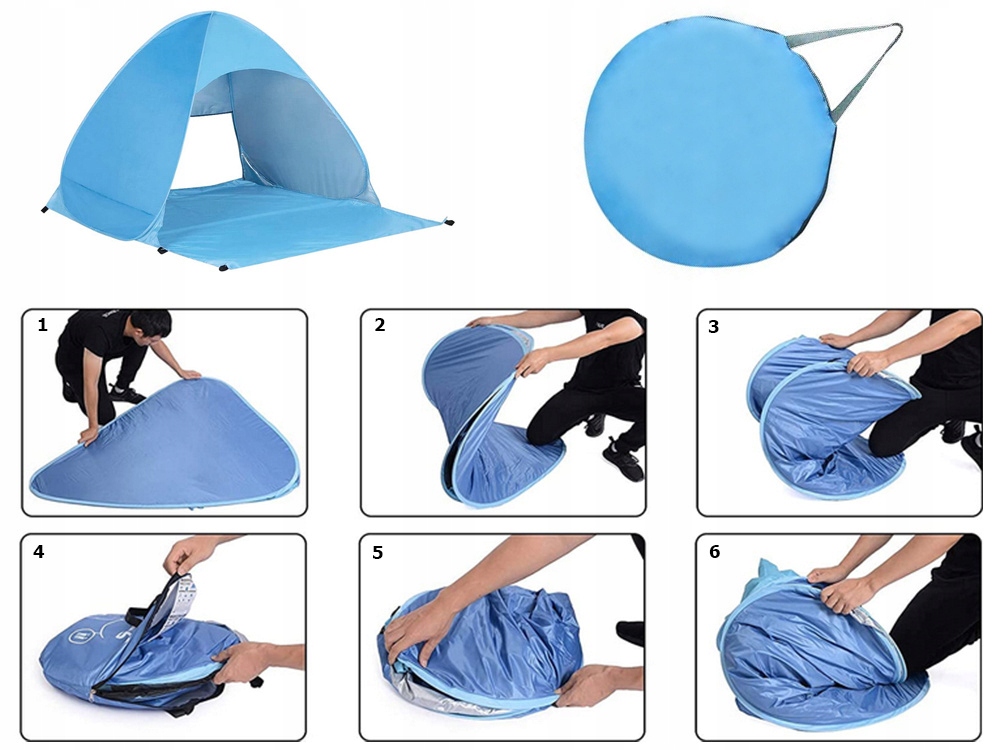 Namiot plażowy samorozkładający parawan uv duży Model Parasol parawan