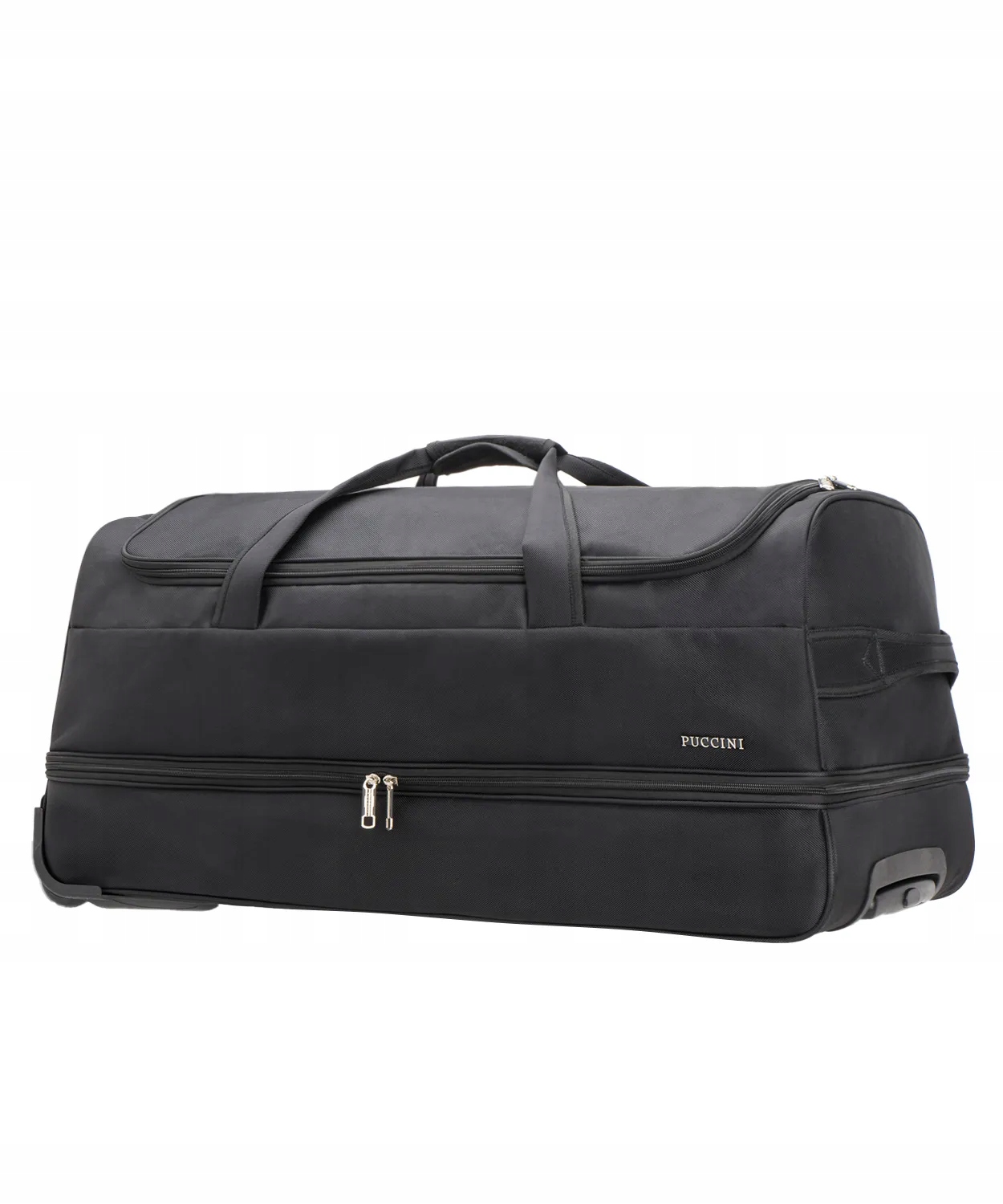 Torba Podróżna Na Kółkach ze Stelażem Duża Puccini Czarna DM40316-1