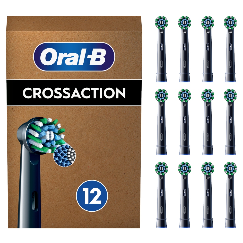 Oral-B Pro Cross Action Black Końcówki do szczoteczek elektrycznych 12 szt.