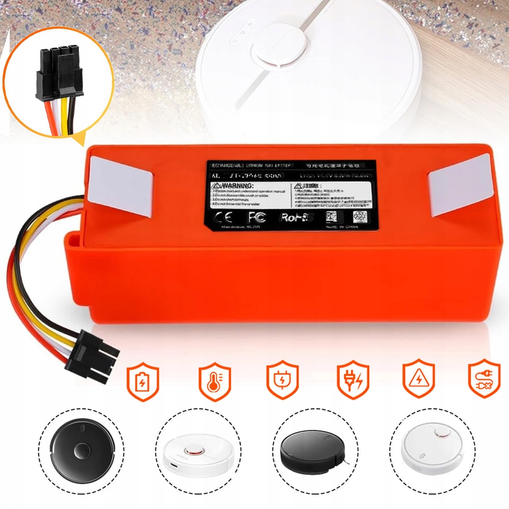 Baterie Akumulátor Pro Xiaomi Roborock S50/S51/S55 Výkonná 14,4 V 6500 Mah
