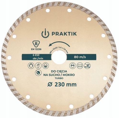 1x Diamantový Kotouč Turbo 230x22,23 mm