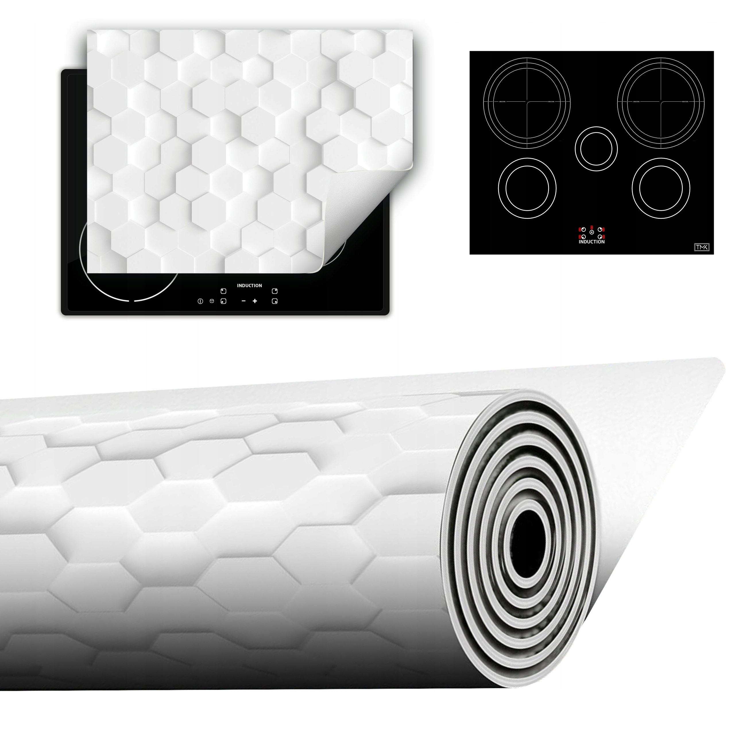 Vinylová Podložka Do Kuchyně Více Místa 70x52 bílá 3D