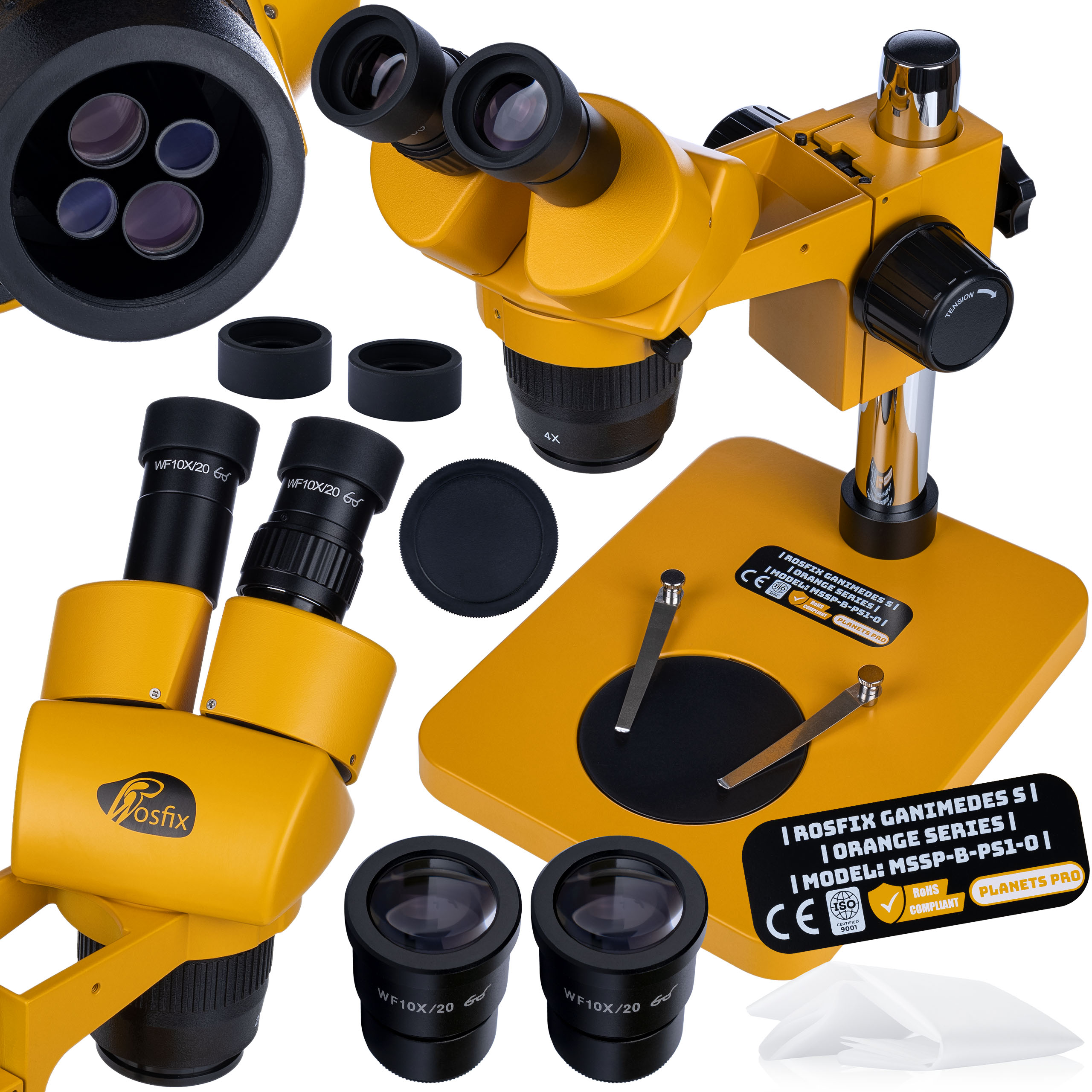 Ganimedes S Stereoskopickým Binokulárním Mikroskopem Planets S Zoomem 20-40X Hq