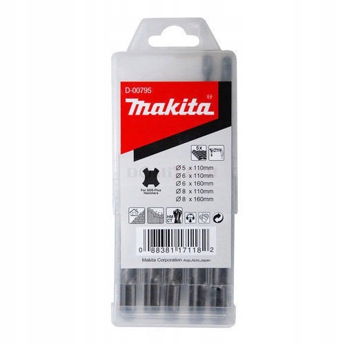

Makita D-00795 zestaw 5 szt wierteł Sds Plus