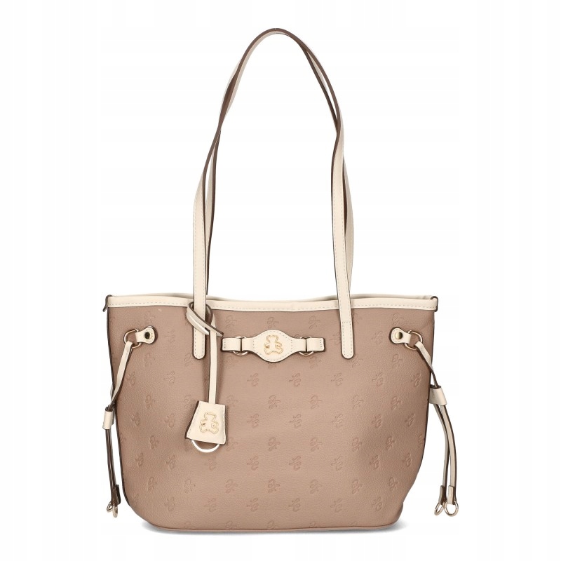 LuluCastagnette Dámská nákupní taška přes rameno Béžová Eko Kůže