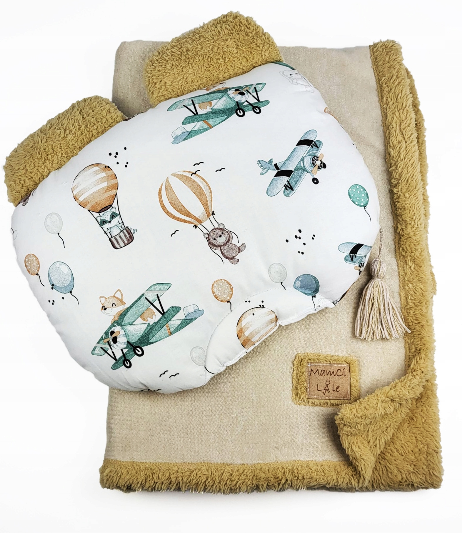 

Ciepły Kocyk Do Wózka Z Barankiem Poduszka