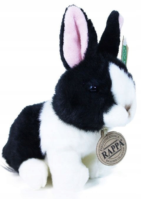 

Maskotka Zając Czarny Biały Królik Mały 16cm