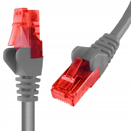 Kabel RJ45 Cat 6 U/utp AWG24 szary 15m