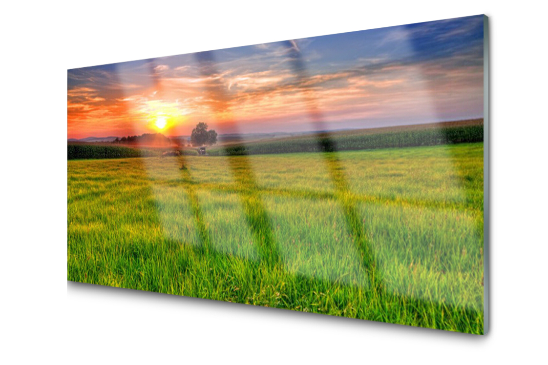 

Panel szklany Płytka Łąka Słońce Natura 140x70