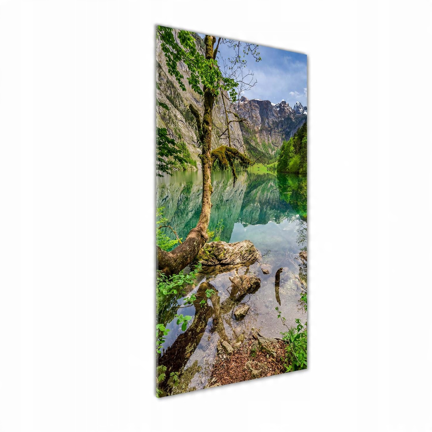 

Foto obraz szkło akrylowe Jezioro w górach 50x125