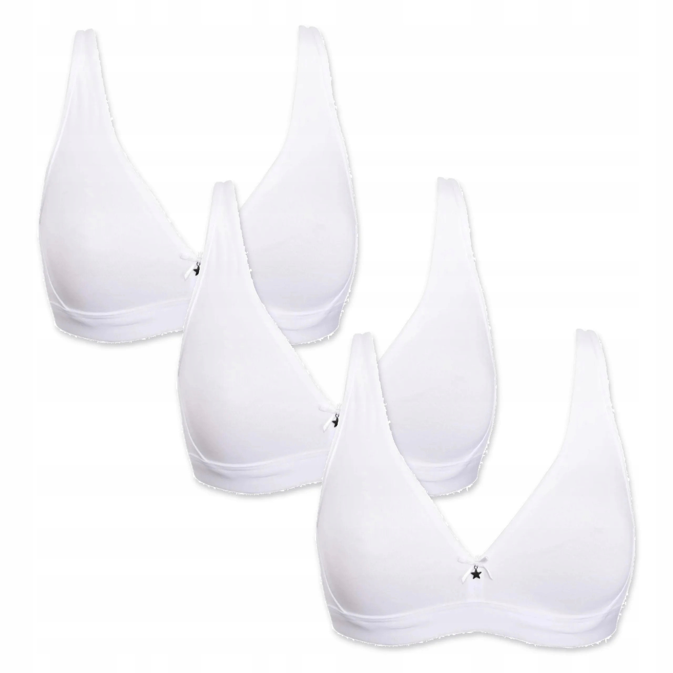 Sada 3 podprsenek Sielei Natural Cotton 1454 měkká bavlněná bílá 90B
