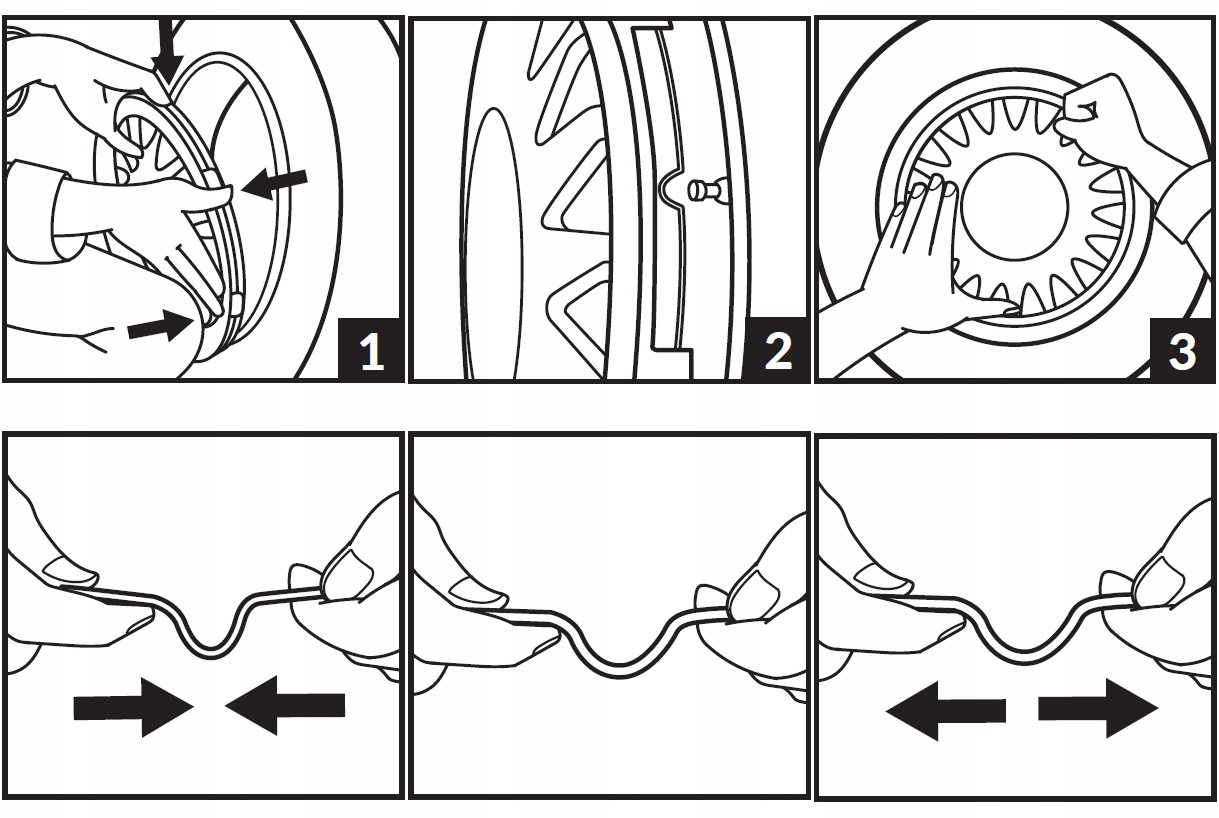 Kołpaki JESTIC Raven Ring Mix 16 cali uniwersalne Kod producenta 16-080-RING-MIX