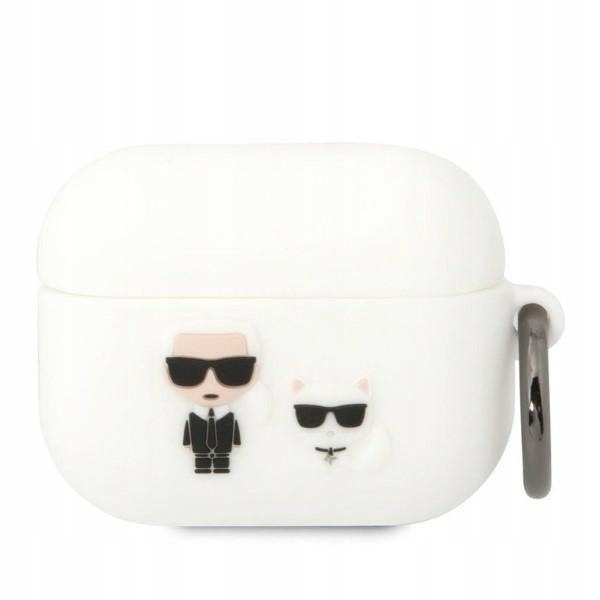 Karl Lagerfeld Klacapsilkcw AirPods Procover biały/white Silicone Karl