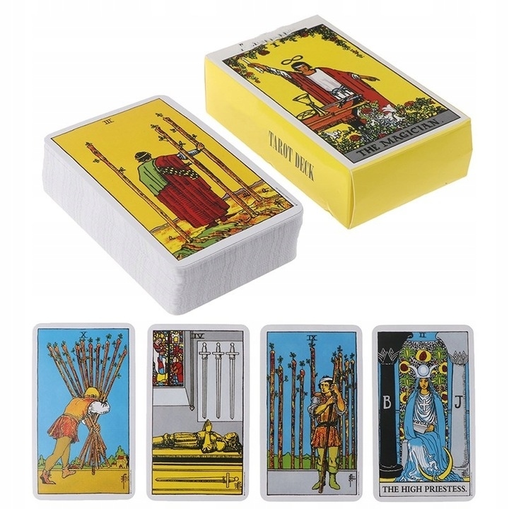 

Zestaw tarot 78 kart ilustrowanych The Rider Tarot