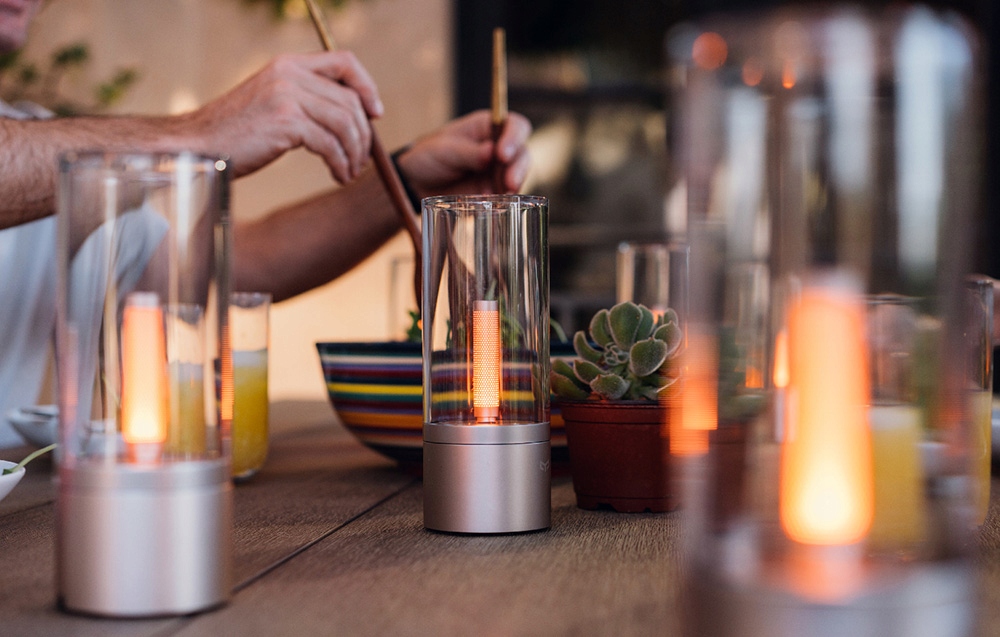 LAMPKA STOŁOWA BIURKOWA YEELIGHT AMBIENT CANDELA USB-C PRZENOŚNA 1800K Długość/wysokość 19.5 cm