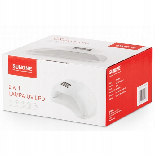 SUNONE LAMPA DO HYBRYD PAZNOKCI ŻELE UV LED SUN5 48W LCD SENSOR BIAŁA Model Sun 5
