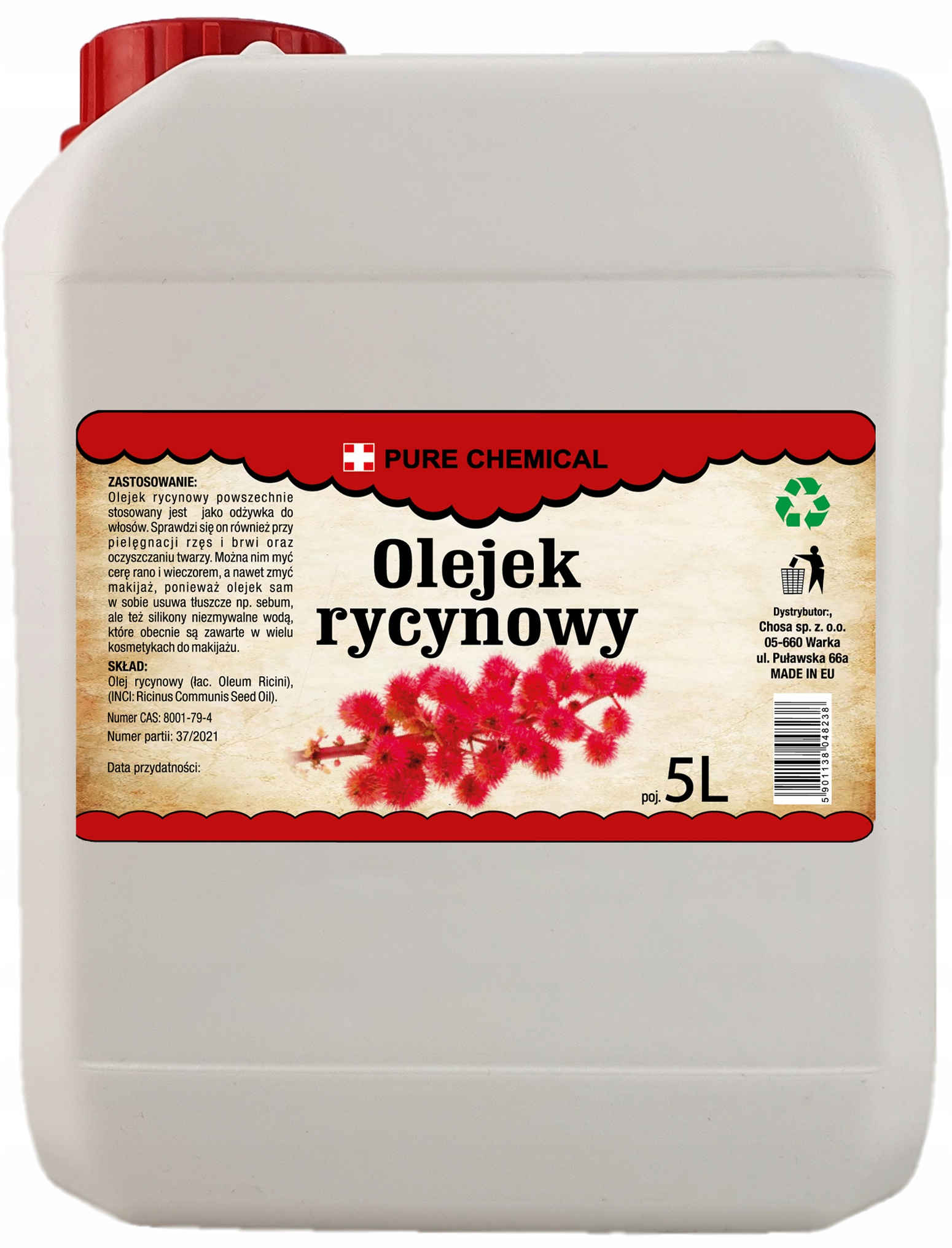 OLEJ RYCYNOWY NATURALNY NIERAFINOWANY 5L EAN (GTIN) 5901138043073