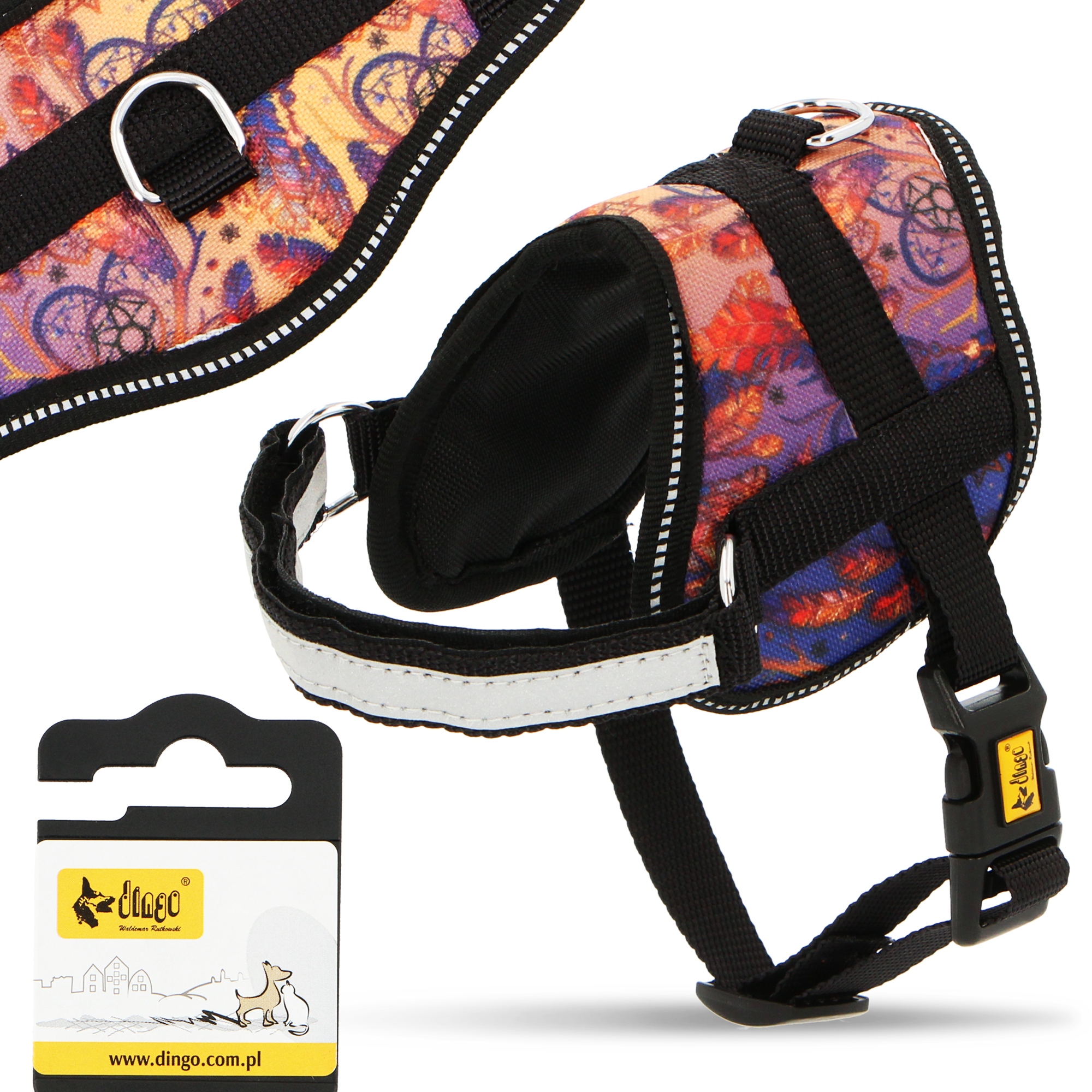 Levně Postroj Psa 32-42 cm Beztlakový Nastavitelný Reflexní norský Xs Komfort B9