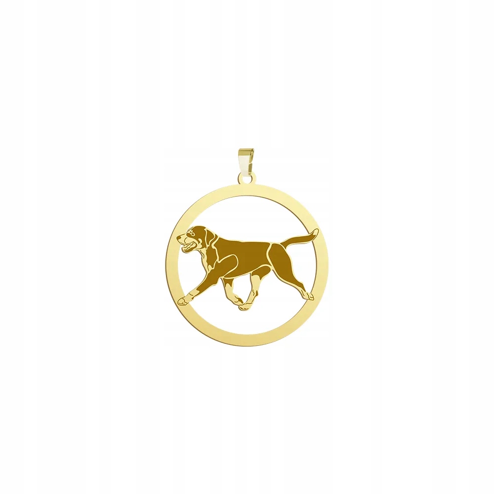 Zlatý přívěsek se psem Velký švýcarský salašnický pes 925 Žena Gravírování
