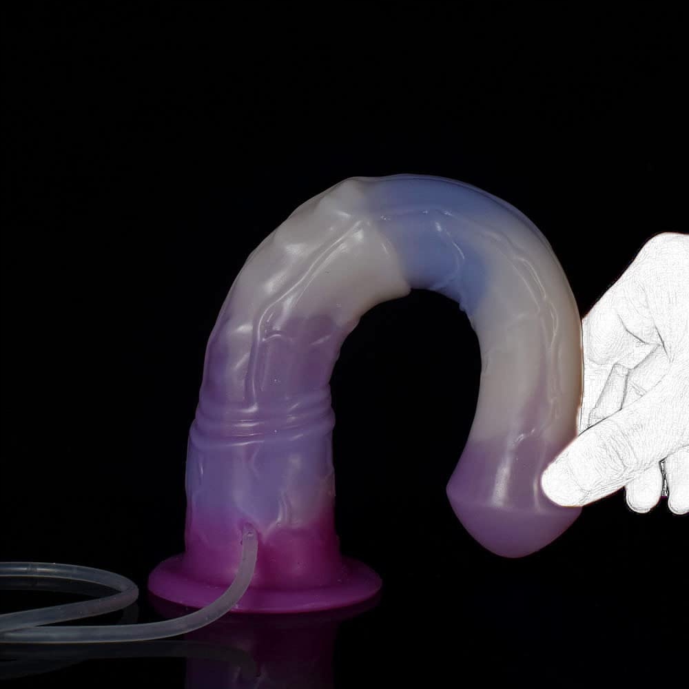 KUAECR Realistyczny Dildo Koński XL Silikonowy Z Przyssawką Czerwono Szary — miniatura 4